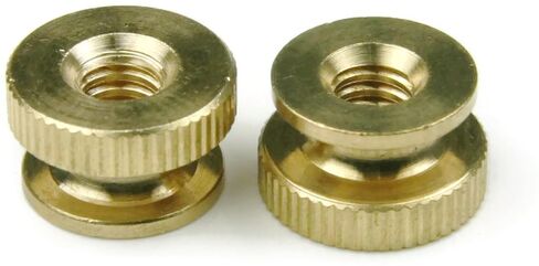 Knurled Thumb Nut Brass - 4/40 (3/8 Dia x 1/4 Thick) Qty-25 in Kuwait