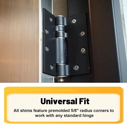12Pcs Door Hinge Shims for Door Hinge Repair Kit, Easy Gap Filler to Fix Air Leaks, Sticking or Misaligned Doors, Trimmable 4 Inch Hinges Spacers 0.050 Inch Thick in Kuwait