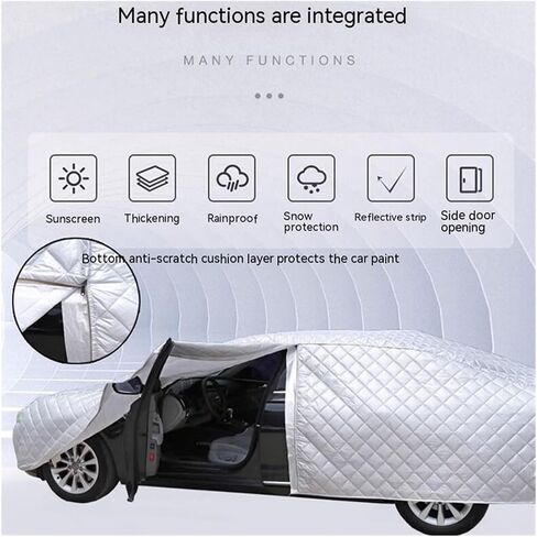 Car Cover, Compatible for Audi Q3 Car Hail Protection Cover Auto Rain Scratch Paint Peeling Clothing,Weather Proof(Five Layer Thick A) in Saudi Arabia
