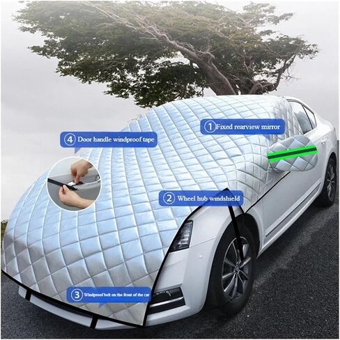 Car Cover, 5-Layer Car Cover Hail Snow Shade Awning from Protective Dust Waterproof Exterior Protect Anti UV Outdoor Protector Covers,Weather Proof(Ordinary car Style) in Saudi Arabia
