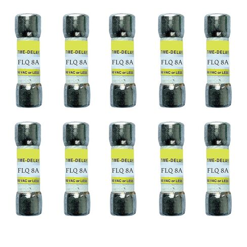 10-Pack New FLQ-8A FLQ 8A 500Vac Time Delay Fuse,FLQ-8 Time-Delay Cartridge Fuses in Kuwait