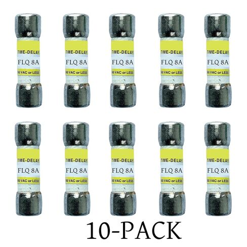 10-Pack New FLQ-8A FLQ 8A 500Vac Time Delay Fuse,FLQ-8 Time-Delay Cartridge Fuses in Kuwait