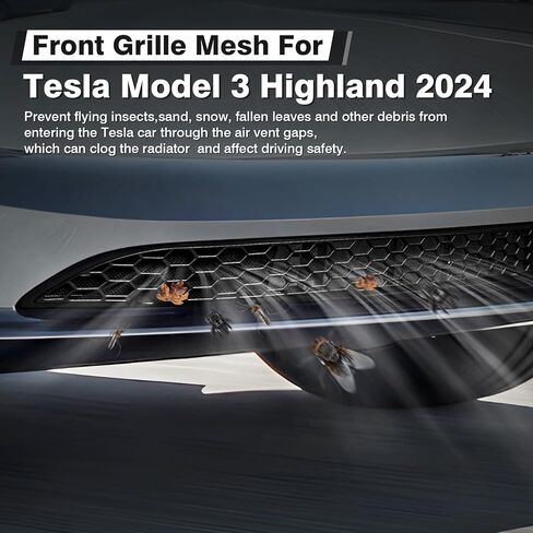 Shademax Front Grill Mesh Inserts for Tesla New Model Y Juniper 2026 2025, Grid Inserts Air Inlet Vent Grille Cover Replacement for Tesla Model Y Juniper Accessories 2026 (Detachable Version) in Saudi Arabia