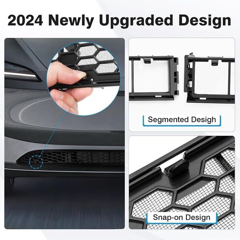 Shademax Front Grill Mesh Inserts for Tesla New Model Y Juniper 2026 2025, Grid Inserts Air Inlet Vent Grille Cover Replacement for Tesla Model Y Juniper Accessories 2026 (Detachable Version) in Saudi Arabia