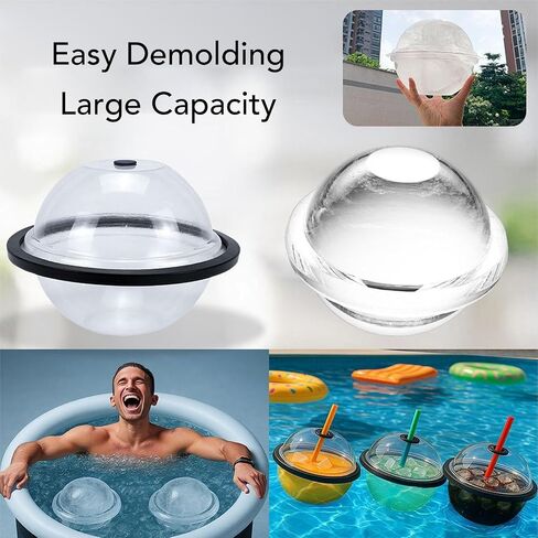 Pissente Bath Ice Maker Silicone and Plastic Clear Ice Mold Large Capacity 23 X 16.8cm Easy Assembly for Cooling Bath Water and Home Bathtub Use in Kuwait