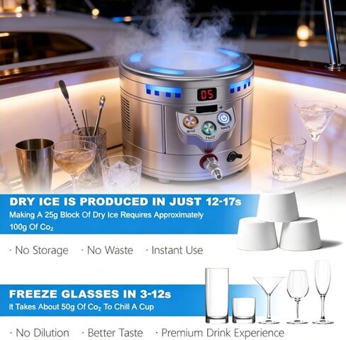 Fast Glass Chiller & Dry Ice Maker,304 Stainless Steel,Minimum Temperature -42°C,for Preserving Food,Seafood, and Biological Tissues in Kuwait