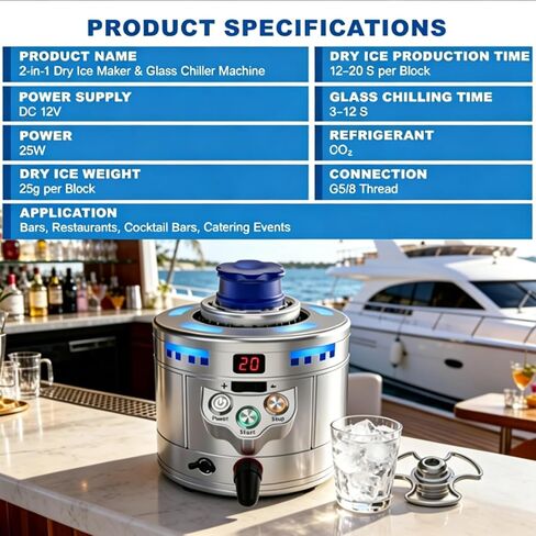 Fast Glass Chiller & Dry Ice Maker,304 Stainless Steel,Minimum Temperature -42°C,for Preserving Food,Seafood, and Biological Tissues in Kuwait