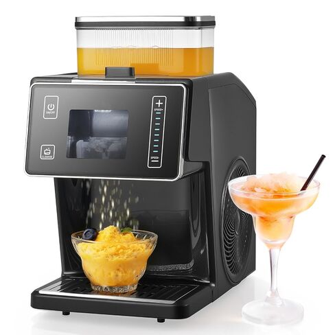 Countertop Shaved Ice Machine, Stainless Steel Blade, 44 lbs/Day, 8 Adjustable Speeds, 0.8L Tank, for Snow Cones and Frozen Drinks in Kuwait