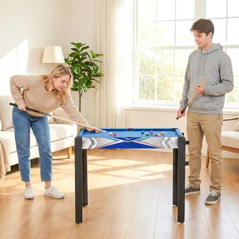 Goplus 6-in-1 Multi Game Table, Combo Game Table w/Basketball, Billiards, Ping Pong, Hockey, Shuffleboard, Bowling, Adults Space Saving Combination Game Table Set for Party, Game Room, Arcade in Kuwait