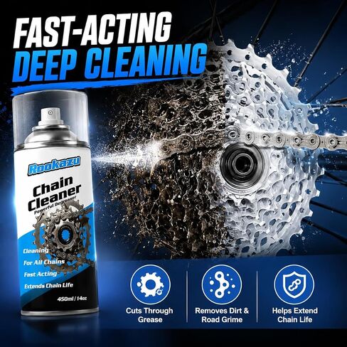 Chain Cleaner Kit for Motorcycle & Bicycle, with Chain Cleaner & Lube, Brushes, Gloves, Tools – Complete Cleaning & Lubricating Set for All Bikes, Street Bikes, Karts, Smooth Drive Train in Kuwait
