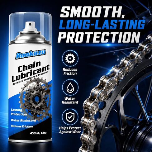 Chain Cleaner Kit for Motorcycle & Bicycle, with Chain Cleaner & Lube, Brushes, Gloves, Tools – Complete Cleaning & Lubricating Set for All Bikes, Street Bikes, Karts, Smooth Drive Train in Kuwait