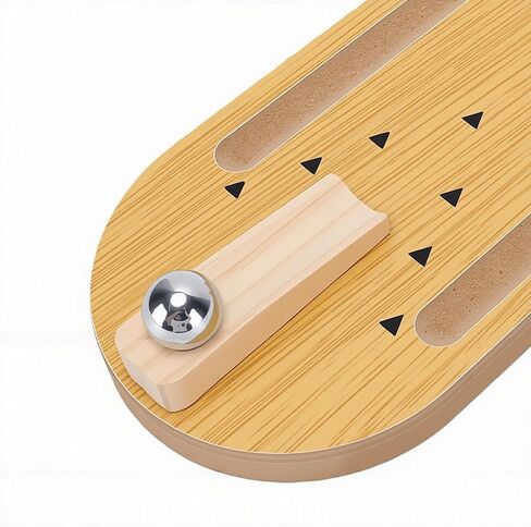 EVGATSAUTO Tabletop Mini Bowling Game Set Wooden Desktop Bowling Alley 30 X 10cm with 10 Pins and Metal Ball Portable Desk Toy for Adults Teens Office Home in Kuwait