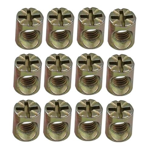 NACX M6 x 13mm Cross Barrel Nuts Cross Dowel Slotted Nuts, 20Pcs in Kuwait