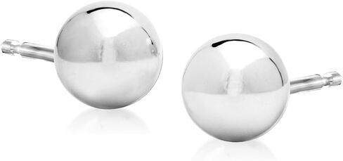 Ross-Simons 14kt White Gold Ball Stud Earrings in Kuwait