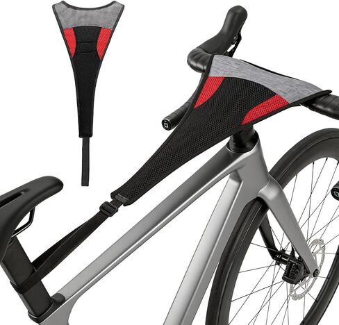 Sweat Guard, Bike Trainer Guard Bicycle Sweat Absorbs Net for Bicycle Trainer Indoor Cycling Training (Black and Red) in Kuwait