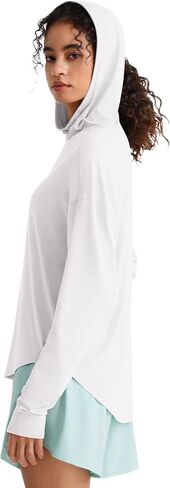 G4Free Lightbreeze UPF 50+ UV Long Sleeve Workout Shirts for Women - Sun Hoodie Loose Fit with Thumholes Hiking Casual in Kuwait
