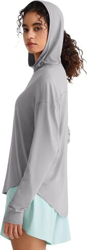 G4Free Lightbreeze UPF 50+ UV Long Sleeve Workout Shirts for Women - Sun Hoodie Loose Fit with Thumholes Hiking Casual in Kuwait
