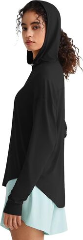 G4Free Lightbreeze UPF 50+ UV Long Sleeve Workout Shirts for Women - Sun Hoodie Loose Fit with Thumholes Hiking Casual in Kuwait