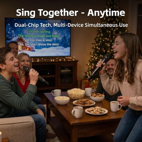 Wireless Microphones for Karaoke Singing, Professional Dual Cordless Mic System , 500ft Long Range Dual Handheld Cordless& LED Display, Dynamic Karaoke Microphone for Singing, DJ, Church, Party in Kuwait