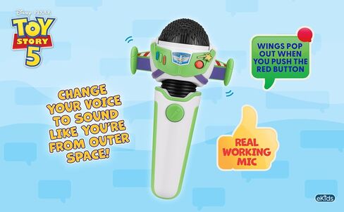 eKids Toy Story 5 Voice Changer Microphone for Kids with Built-in Speech and Sound Effects, for Fans of Toy Story Toys in Kuwait