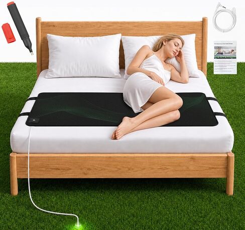 Grounding Well Mat for Bed Twin,Queen,Down to Ground Grounding Mat for Bed,Tear-Resistant PU Leather Grounding Mattress with Cord in Kuwait