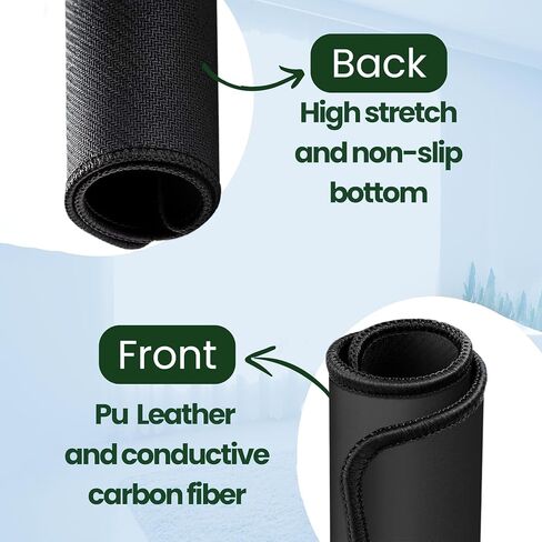Grounding Mat for Work, Earth Grounding Pad with Conductivity Test Pen & 15ft Grounding Cord, Grounded Mats for Pain Relief, Muscle Relaxation, Indoor Grounding at Home, Office, Work. (10x26.7in) in Kuwait