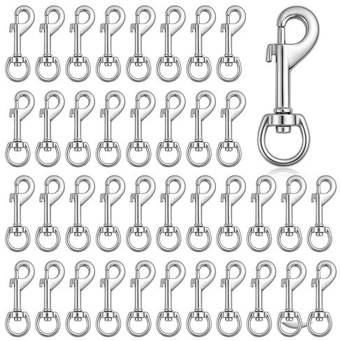 SHENLIU 50 Pcs Swivel Snap Hooks for Dog Leash, Heavy Duty 2.7 Inch Flag Clasp Single Ended Swivel Clip Multipurpose Bolt Snap for Keychain Camera Strap Linking Pet Leash in Kuwait