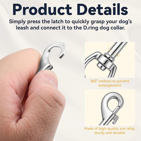 SHENLIU 50 Pcs Swivel Snap Hooks for Dog Leash, Heavy Duty 2.7 Inch Flag Clasp Single Ended Swivel Clip Multipurpose Bolt Snap for Keychain Camera Strap Linking Pet Leash in Kuwait