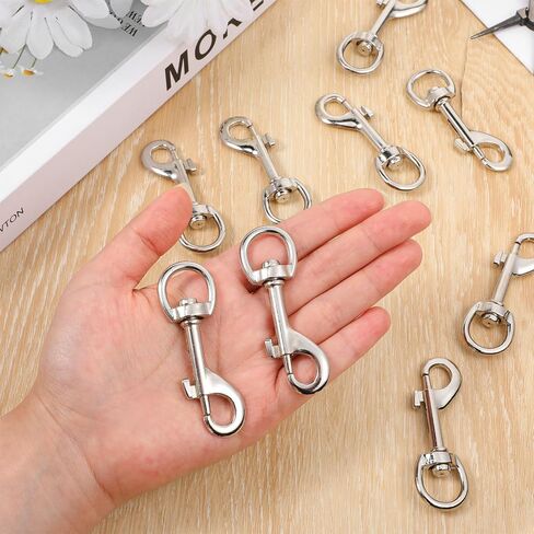 SHENLIU 50 Pcs Swivel Snap Hooks for Dog Leash, Heavy Duty 2.7 Inch Flag Clasp Single Ended Swivel Clip Multipurpose Bolt Snap for Keychain Camera Strap Linking Pet Leash in Kuwait