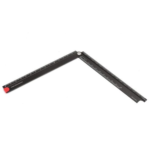 Aluminum Alloy Foldable Ruler, 0-300mm Measurement Range Multi Ruler, 90 Folding Stationery Measuring Tool, for Architects Artists Office in Kuwait
