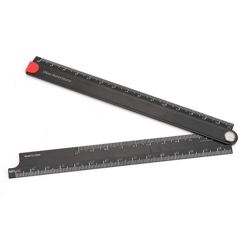 Aluminum Alloy Foldable Ruler, 0-300mm Measurement Range Multi Ruler, 90 Folding Stationery Measuring Tool, for Architects Artists Office in Kuwait