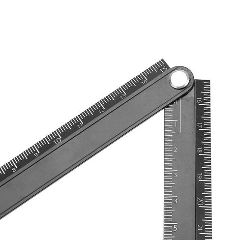 Aluminum Alloy Foldable Ruler, 0-300mm Measurement Range Multi Ruler, 90 Folding Stationery Measuring Tool, for Architects Artists Office in Kuwait