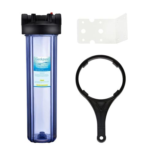 Geekpure 20 Inch Clear Whole House Water Filter Housing - 1" NPT Plastic Port-Fit 4.5 x 20 Inch Filters in Kuwait