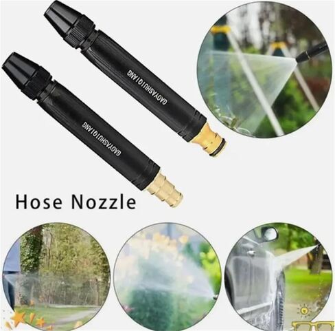 Portable High Pressure Washing Water Gun Adjustable Nipple Type Direct Spray Car Wash Nozzle Home Garden Shower Watering Hose in Kuwait