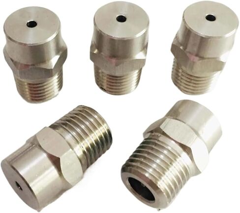 1 Pcs 1/8" 1/4" 3/8" /1/2"SS Solid Full Cone Spray Nozzle,Washing Treatment Before Plating,Chemical Treatment(0.8mm,1/8") in Kuwait