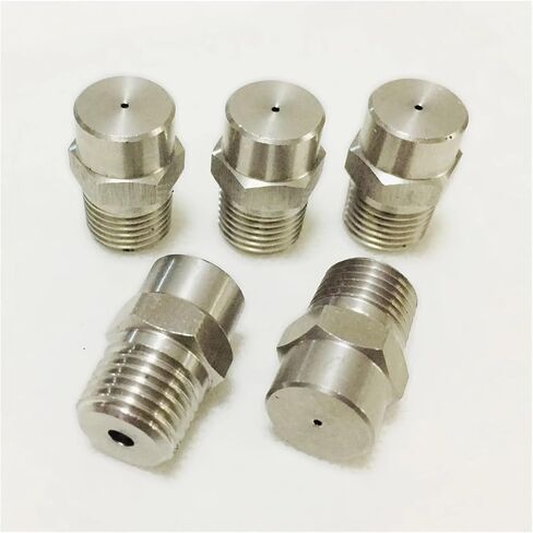 1 Pcs 1/8" 1/4" 3/8" /1/2"SS Solid Full Cone Spray Nozzle,Washing Treatment Before Plating,Chemical Treatment(0.8mm,1/8") in Kuwait