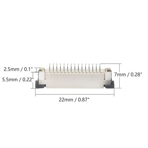 FFC FPC Ribbon Sockets Flexible Flat Cable Connector Pull Type Up Connection 15 Pin 1mm Pitch 10Pcs, WuJuntool in Kuwait