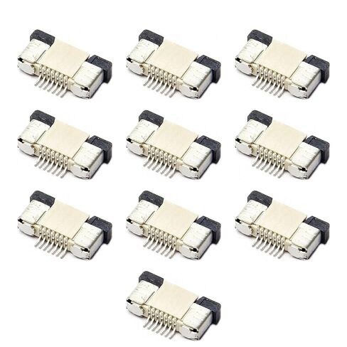 FFC FPC Ribbon Sockets Flexible Flat Cable Connector Pull Type Up Connection 7 Pin 0.5mm Pitch 10Pcs, WuJuntool in Kuwait