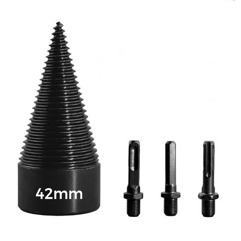 Wood Splitter Drill Set, Easy Splitter Detachable Drill Bit, 32mm Heavy Duty Wood Splitting Screw Cone for Hand Drill, Multi Purpose Wood Splitter Cone Bit for Drill for Woodworkers (42mm) in Kuwait