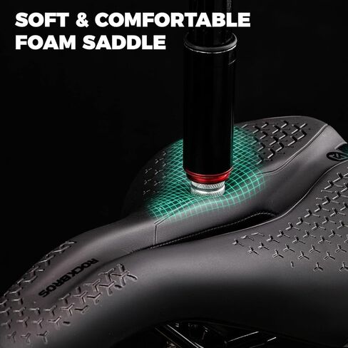 ROCKBROS Comfort Bike Seat, Wave Ergonomic Bicycle Saddle with High-Density Foam, Crotch-Friendly Universal Replacement for MTB Road City Racing Cycling in Kuwait