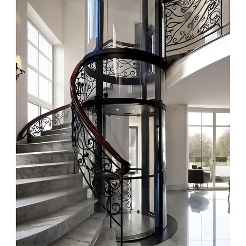 Quiet Traction Drive Elevator, Custom Electric Home Elevator with Emergency Stop Valve, Easy Cargo Moving for Villa Courtyard & Boutique Store Daily Use, Stainless Steel Corrosion Resistant Lift in Kuwait