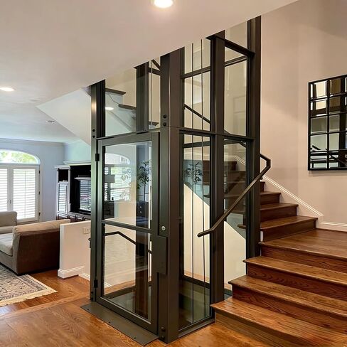 Smooth Indoor Elevator, Modern Traction Drive Elevator with Multi-Stage Overload Shield for Rural Country House & Luxury Apartment Suite in Kuwait