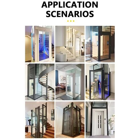 Mini Electric Home Elevator with Auto Power-Off Leveling, Modern Traction Drive Elevator with Anti-Pinch Light Curtain for Private Mansion & Apartment Suite Indoor Space in Kuwait
