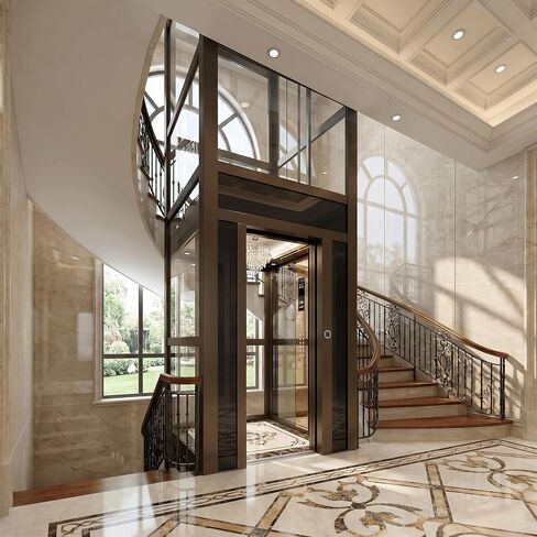Compact Traction Drive Elevator, Automatic Indoor Elevator, Hydraulic Optional Drive Lift with Travel Height Limit Stop for Private Mansion & Village Cottage Studio in Kuwait