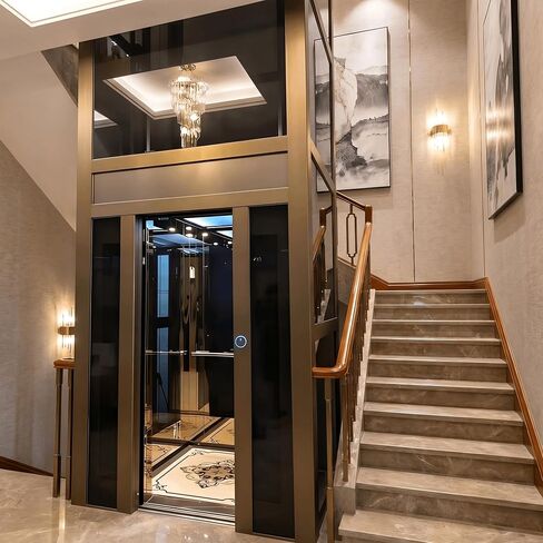 Compact Traction Drive Elevator, Automatic Indoor Elevator, Hydraulic Optional Drive Lift with Travel Height Limit Stop for Private Mansion & Village Cottage Studio in Kuwait