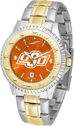 SunTime Oklahoma State Cowboys Men's Competitor Steel Watch Two-Tone Gold/Silver with Anochrome Dial in Kuwait