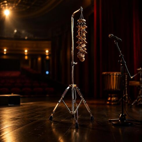 Floor Tripod Stand Portable Wind Chime Simple Assembly to Assemble Musical Equipment , Black in Kuwait