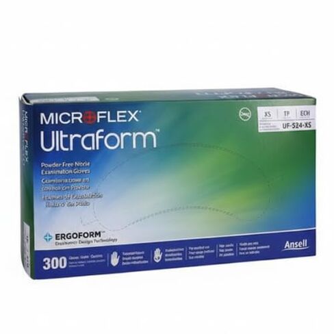 قفازات Microflex UF-524-XS Ultraform Cobalt Blue Nitrile صغيرة جدًا 300/صندوق in Kuwait