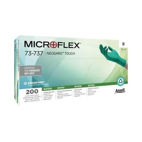 قفازات Microflex 73737080 Neogard Touch من النيوبرين مقاس متوسط ​​200/Bx in Kuwait