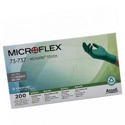 قفازات Microflex 73737080 Neogard Touch من النيوبرين مقاس متوسط ​​200/Bx in Kuwait